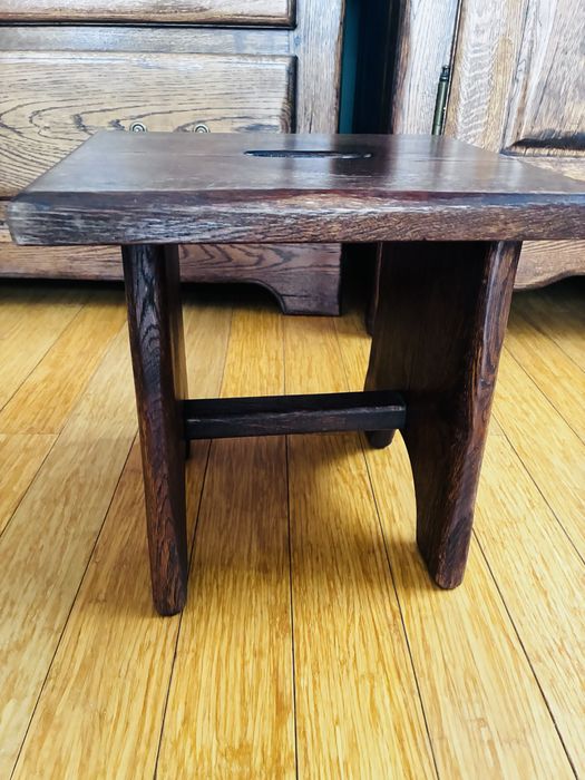 Taboret 4 szt brazowe derewniane