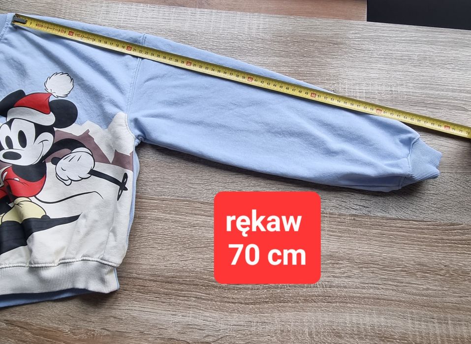Bluza dresowa oversize H&M świąteczna Myszka Miki drws