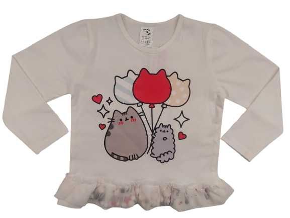 Komplet dla dziewczynki Kot Pusheen getry i bluzka rozmiar 116, nowy