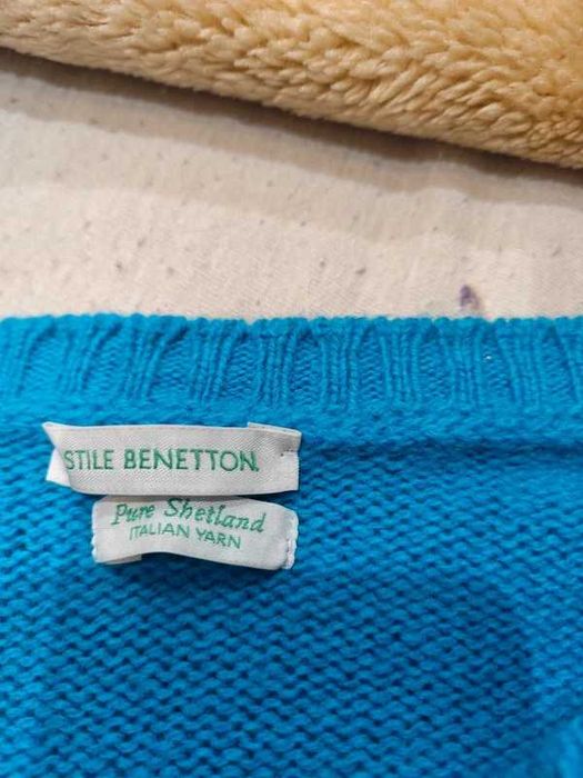 Sweter turkusowy Benetton XS