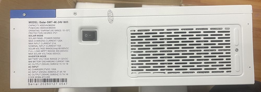 Гибридный инвертор Easun 4kw 24v