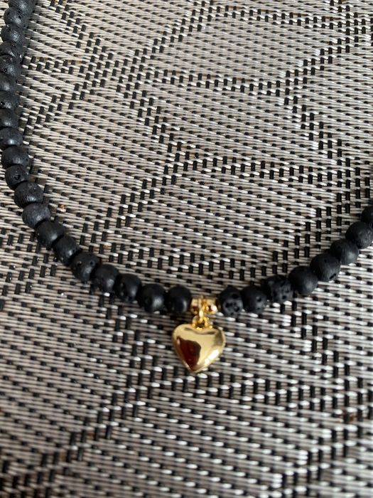 Naszyjnik choker lavengold z sercem
