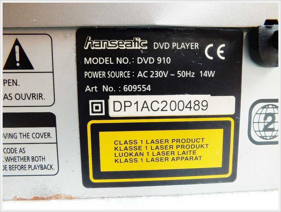 Hanseatic DVD 910 / DVD Player / CD / MP3 Niesprawne