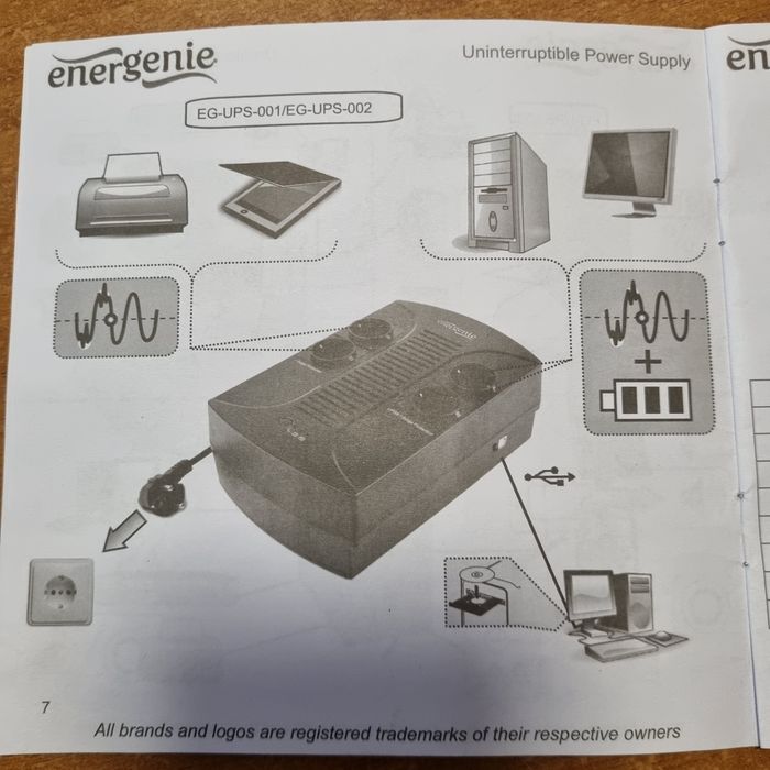 Джелеро безперебійного живлення EnerGenie EG-UPG-B850VA с гарантией