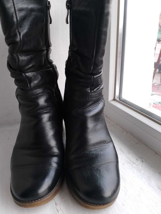 Шкіряні зимові чобітки