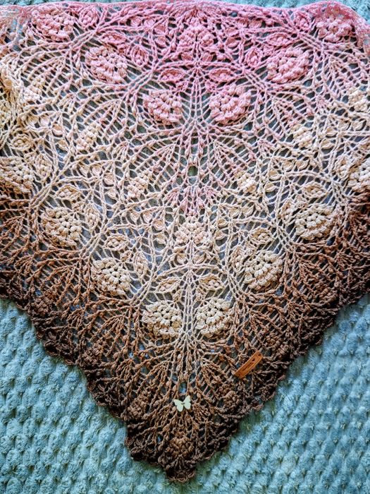 Chusta nowa na szydełku Folkloria