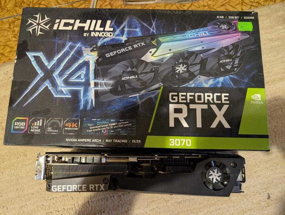 Відеокарта Inno3D GeForce RTX 3070 ICHILL X4 non LHR Samsung 8GB