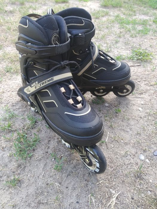 Rolki chłopięce czarno-złote