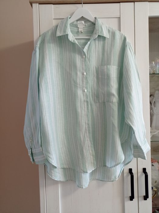 Lniana koszula damska oversize H &M