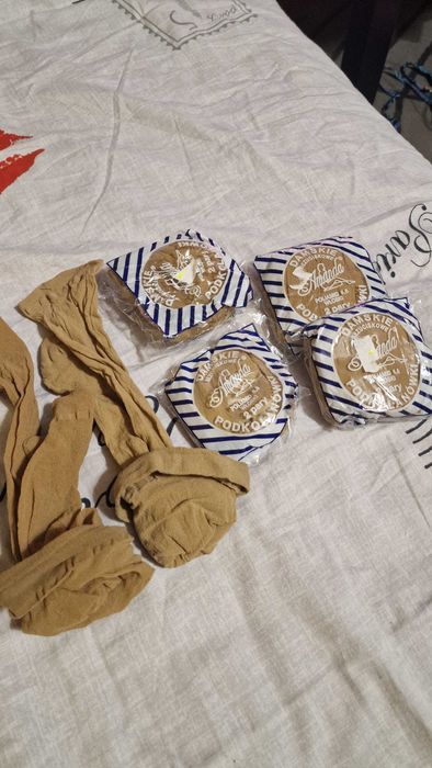 Podkolanówki damskie 9 par beżowe