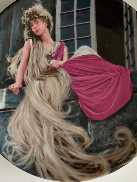 Talerz porcelana dekoracyjny kolekcjonerski "Rapunzel" Bavaria