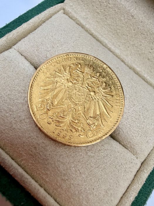 Złota moneta 20 koron austrackich Franciszek Jozef I 1893
