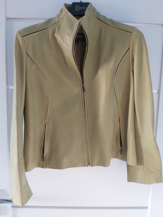 Kurtka z eko skóry zielona