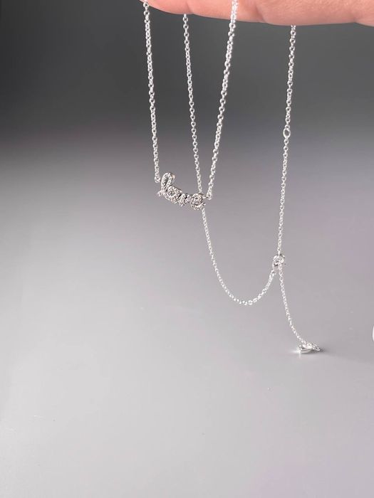 Намисто Pandora «Сяюче рукописне кохання» S925 з цирконієм