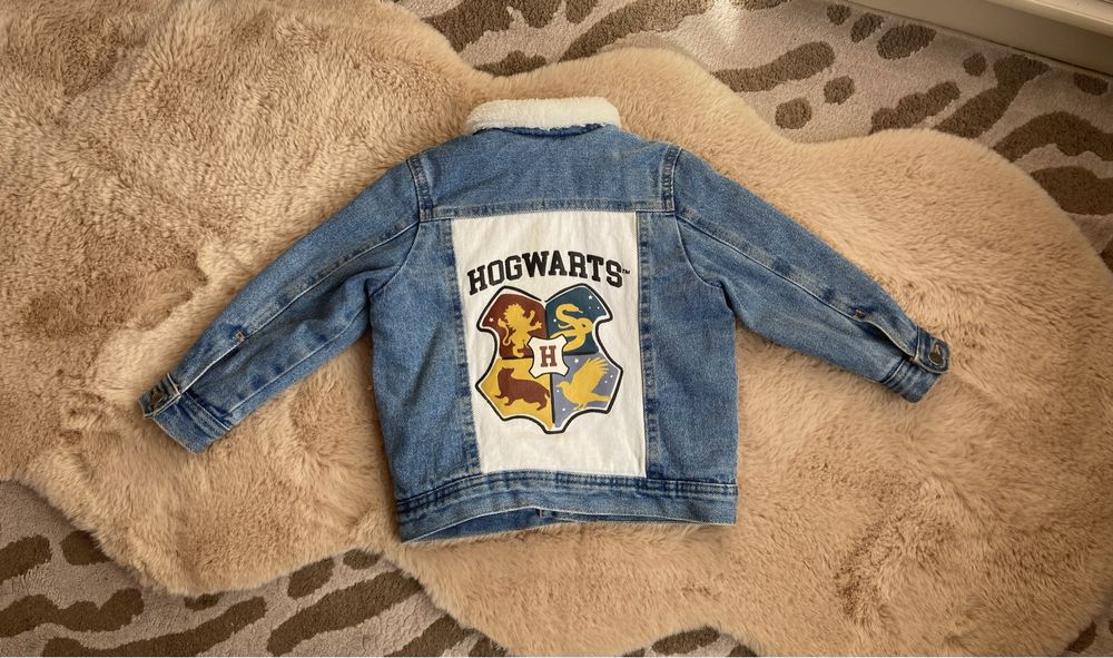 Дитяча джинсова куртка на хутрі