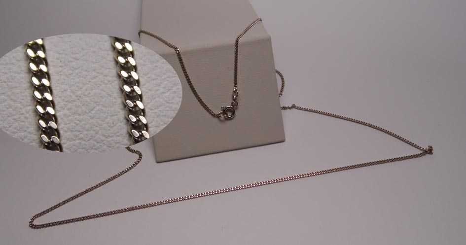 Łańcuszek pancerka białe złoto 66 cm. 1,5 mm.