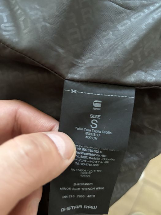 G-Star RAW Minor Slim Trench | Elegancki płaszcz damski S