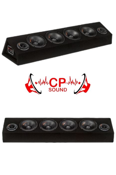 Caixa com colunas (medios) e tweeters (agudos) para som automovel carro jipe etc (CP SOUND)