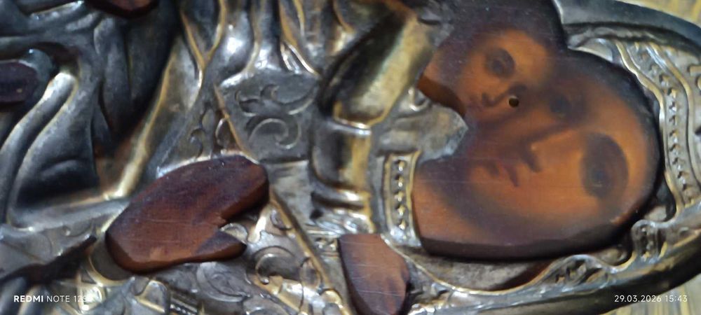 Икона 4,5х8. Посеребрянный оклад