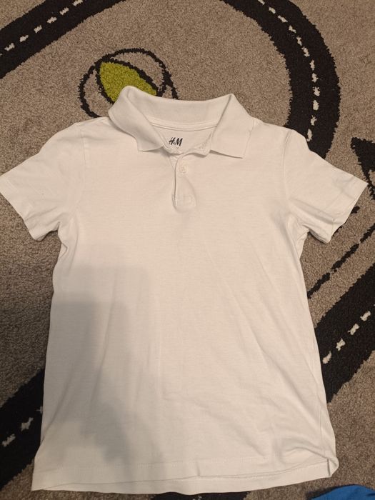 H&M Koszulka polo biała chłopieca 110/116 cm