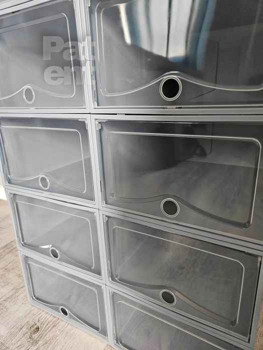 Organizery 10 sztuk pudełka do przechowywania szare dom modułowe