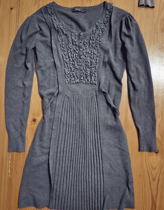 Brązowa/szara sukienka