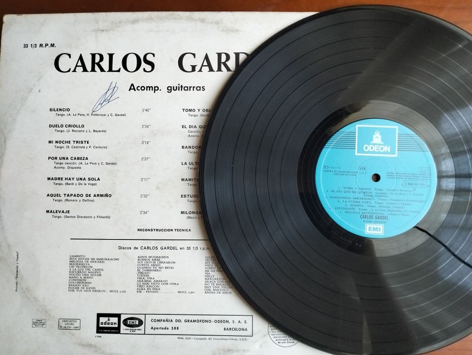 Disco de vinil LP Carlos Gardel