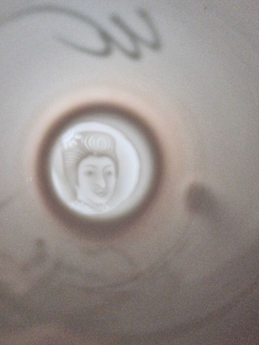 Chávena chá japonesa Moriage, com suporte, Séc. XX