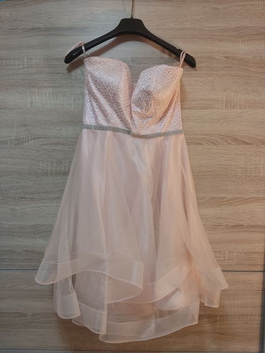 Vestido de cerimónia cor de rosa da Fashion New York