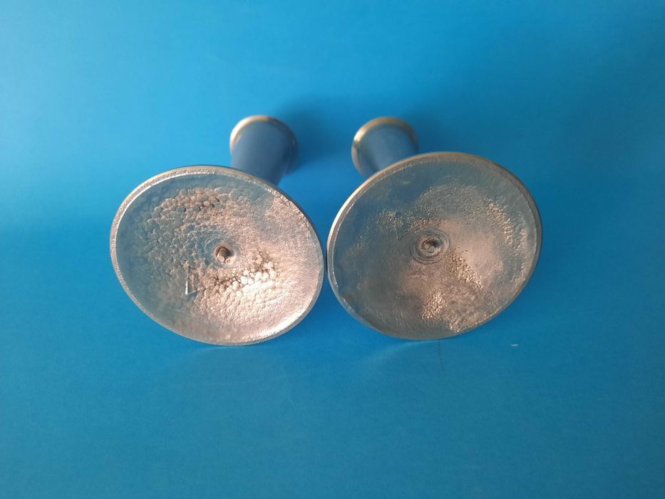 metalowe świeczniki- komplet 2 szt.- vintage