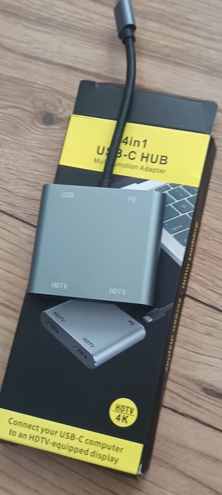 Adapter 4w1 Hub usb C na Hdmi stacja dokujaca
