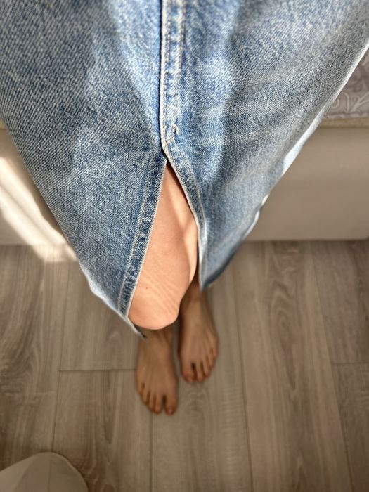 Джинсова спідниця максі XS