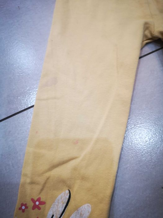 Tex żółte legginsy liście r. 98 cm 2-3 lata