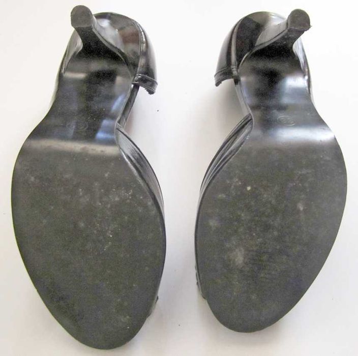 Sapatos de Senhora Abertos, Preto, como Novos