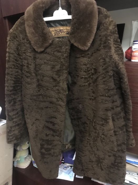 Полушубок натуральный/ цигейка под каракуль