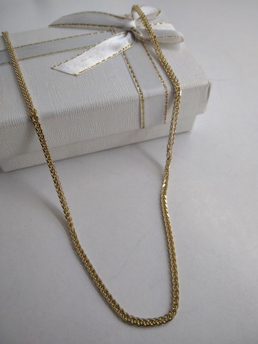 Złoty łańcuszek diamentowany lisi ogon złoto 585 długość 50 cm  127