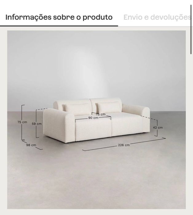 SKLUM Sofá 230x100