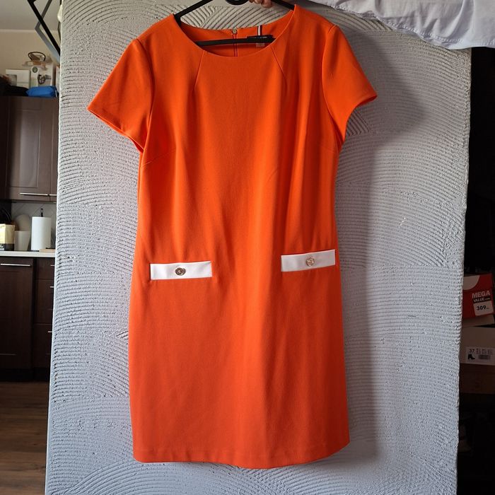Urocza Sukienka Tommy Hilfiger r.44/ Xl pomarańczowa