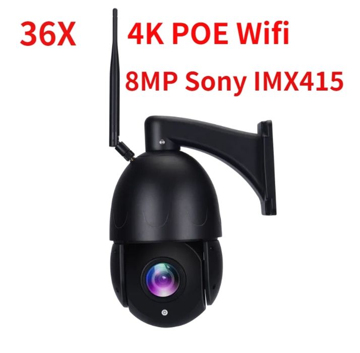 Kamera obrotowa 4K UHD 8mpx PTZ WiFi 5G+POE+DC 12V 36xzoom IR - 80m AI