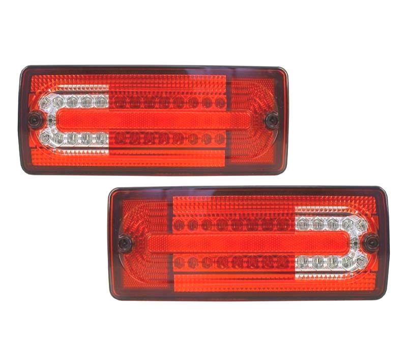 FAROLINS TRASEIROS MERCEDES CLASE G W463 89-13 FULL LED VERMELHO LOOK AMG G55