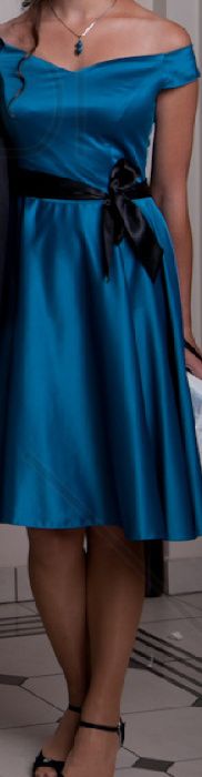 Jak NOWA Sukienka na wesele wizytowa r. 36 morska / ciemny turkus