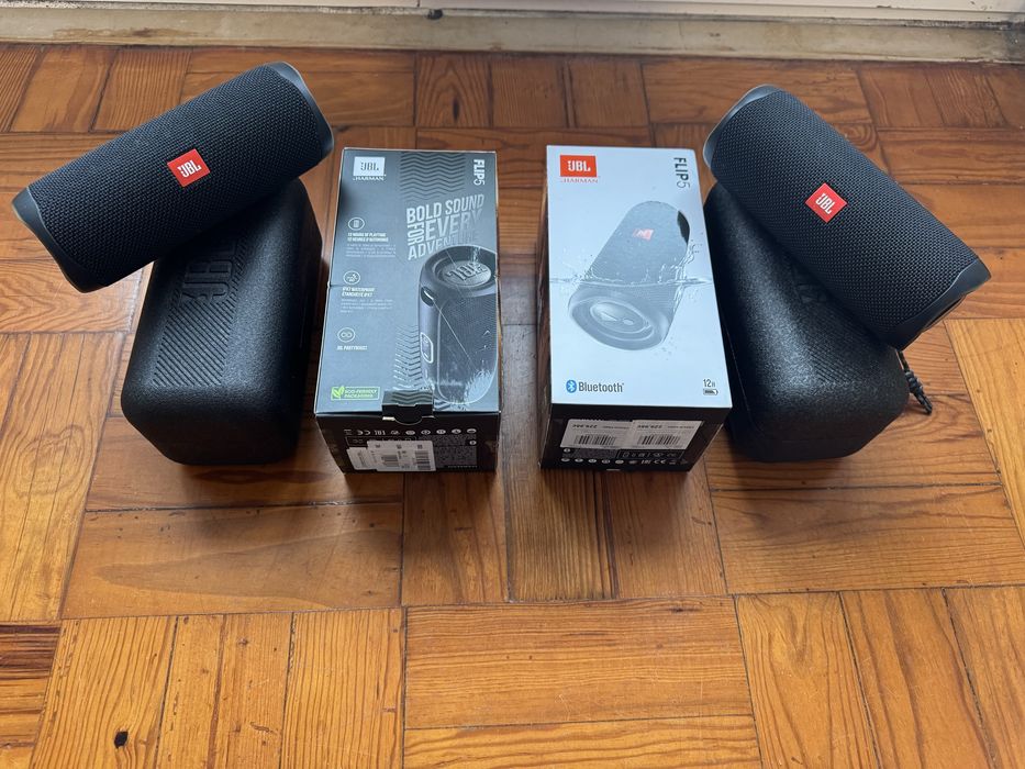 Colunas Bluetooth - JBL Flip 5 (2 un - como novas)