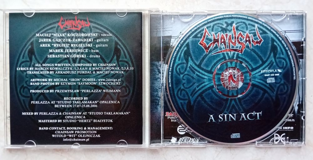 Chainsaw - A Sin Act CD