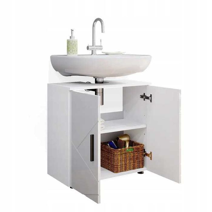 SZAFKA pod umywalkę komoda biały połysk DUŻY wybór DaMaOutlet.pl