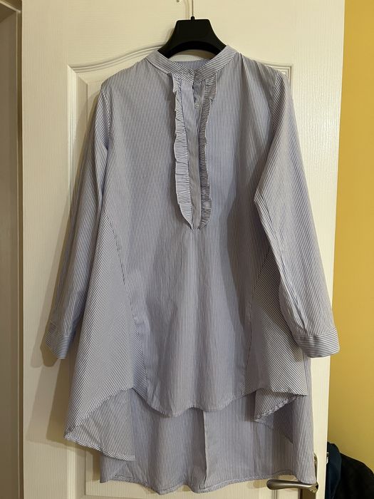 Рубашка для вагітних L-XL, дуже гарна, по спинці має подовжений крій