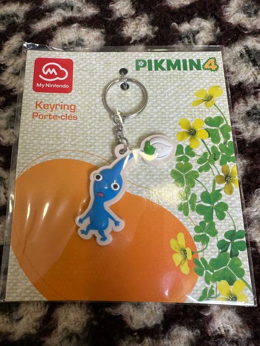 Porta-chaves 3D de borracha Pikmin 4 (Pikmin azul)