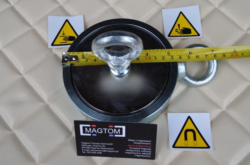 Magnes neodymowy mocny 1000kg duży magnes do poszukiwań Magtom