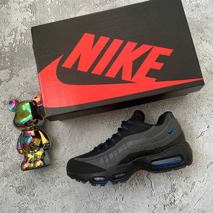 !SALE! Nike Air Max 95 Black Grey Blue Premium 41 42 43 44 45 найк айр макс am95
