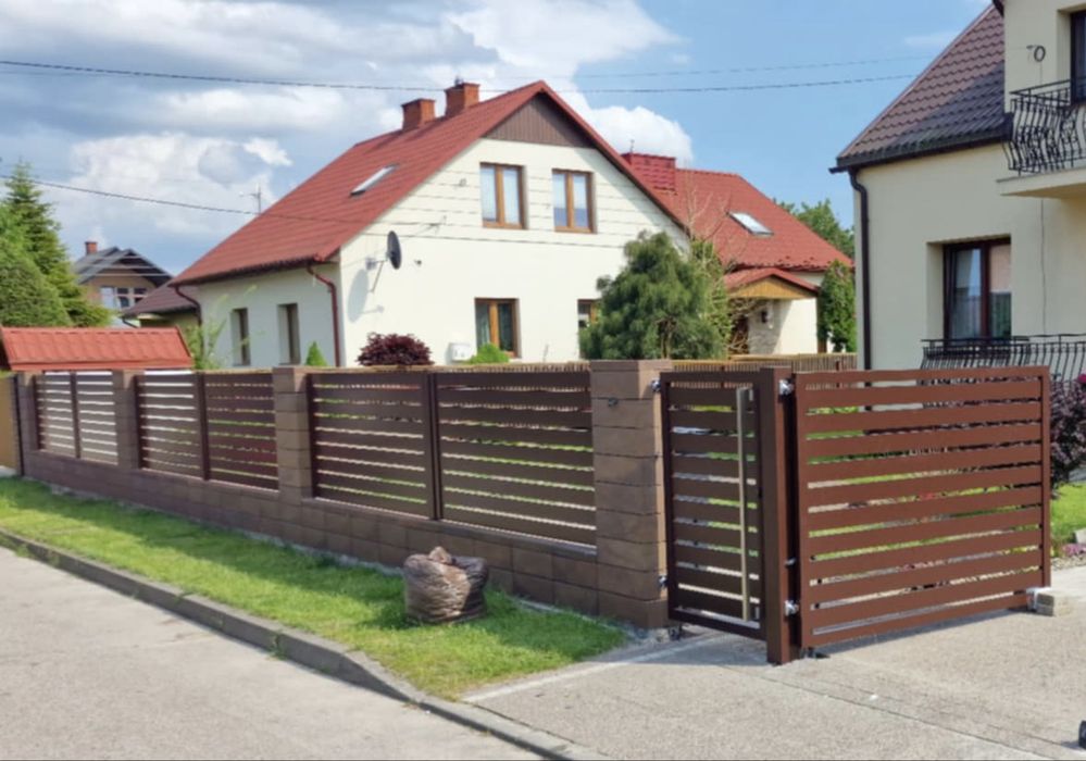 Ogrodzenia, budowa i montaż ogrodzeń pustak łupany, gładki, panele