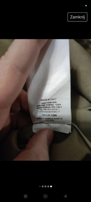 Koszula PINKO roz. L khaki naszywki